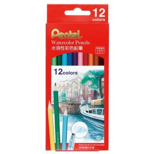 Pentel 水溶性紙盒色鉛筆CB9-12TW