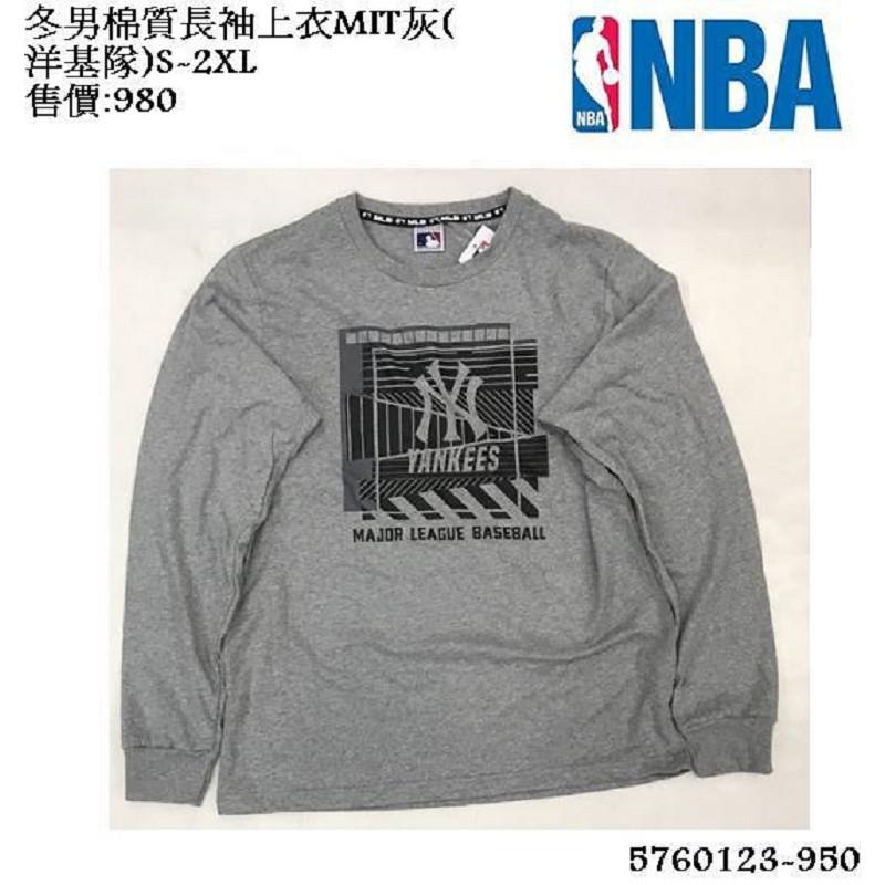 #MLB/NBA 5760123-950  男 冬 棉質長袖上衣 灰(洋基隊)