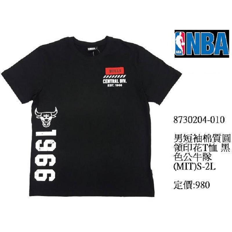 #MLB/NBA 8730204-010  男 夏 短袖棉質T恤 黑色