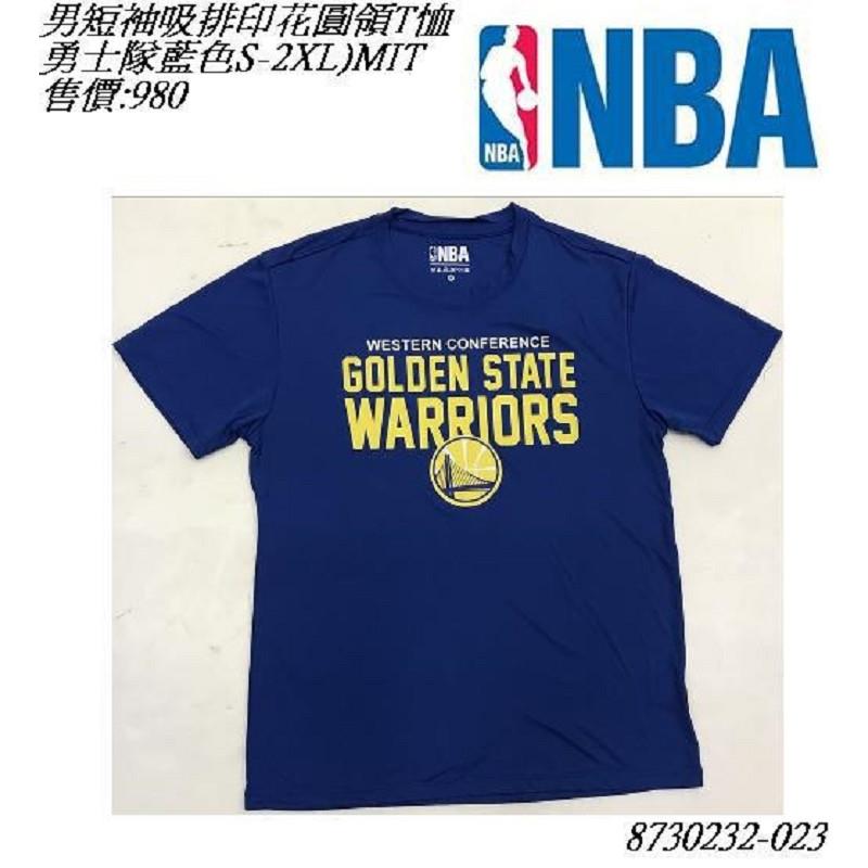 #MLB/NBA 8730232-023  男 夏 短袖吸排T恤 藍色
