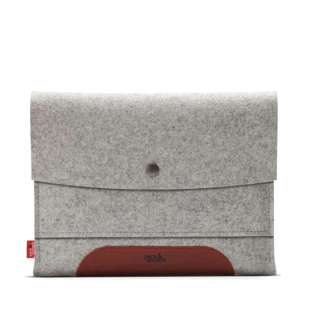 Pack & Smooch Merino iPad 手作羊毛氈保護套 - 石灰／淺棕
