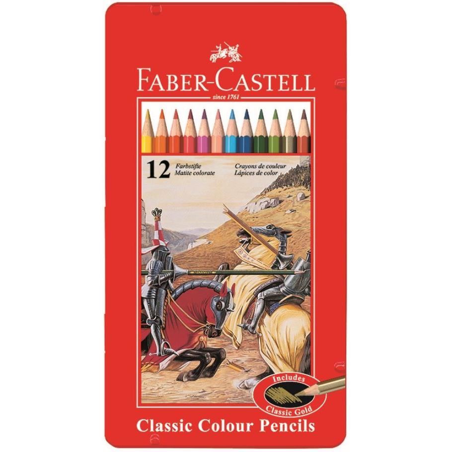 輝柏 Faber- Castell 油性鉛筆12色/鐵盒