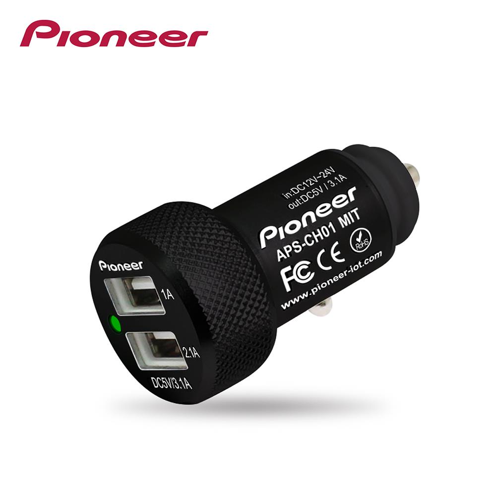 車用充電器 鋁合金 3.1A 雙USB 車充 黑
