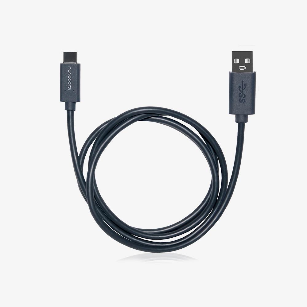 【特惠】MONOCOZZI USB-C TO USB 傳輸線 1M - 深灰
