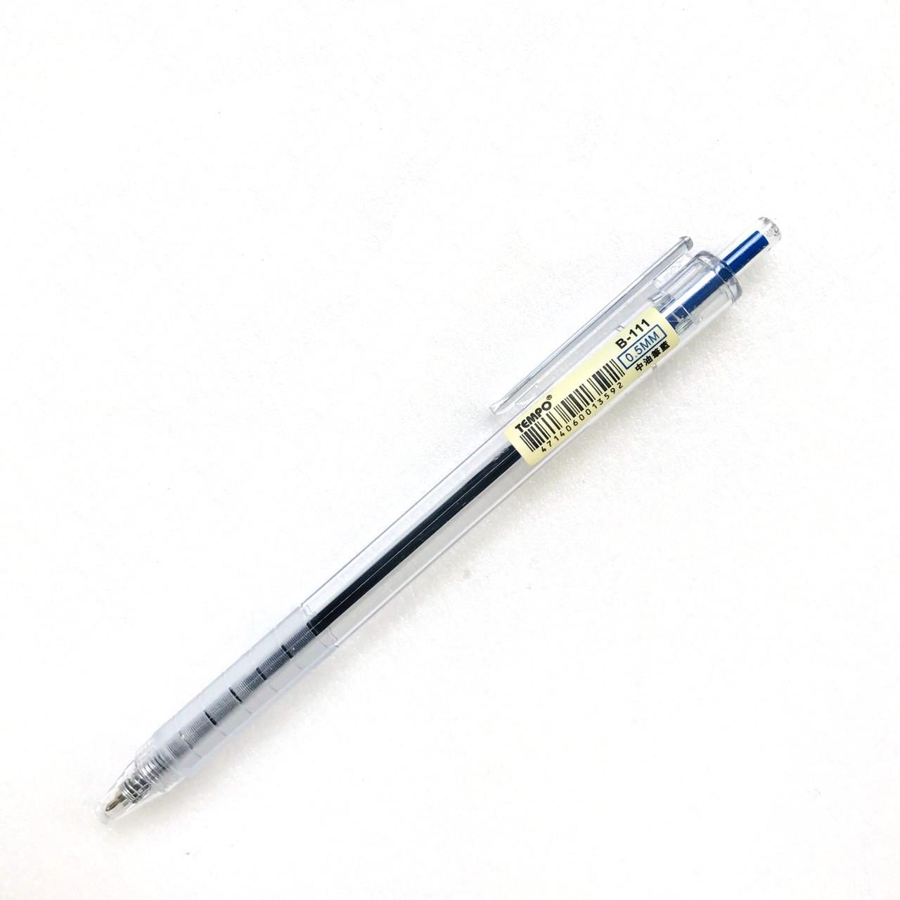 節奏 透明桿中油筆 B-111 0.5 (藍色 )