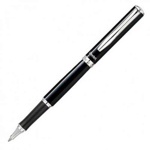 Pentel 金屬中性筆 K611-AT-黑桿 (刻字筆)