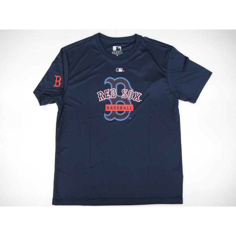 #MLB/NBA 5830225-580  男 夏短袖吸排圓領印字T恤 深藍色S-2XL(紅襪隊)MIT