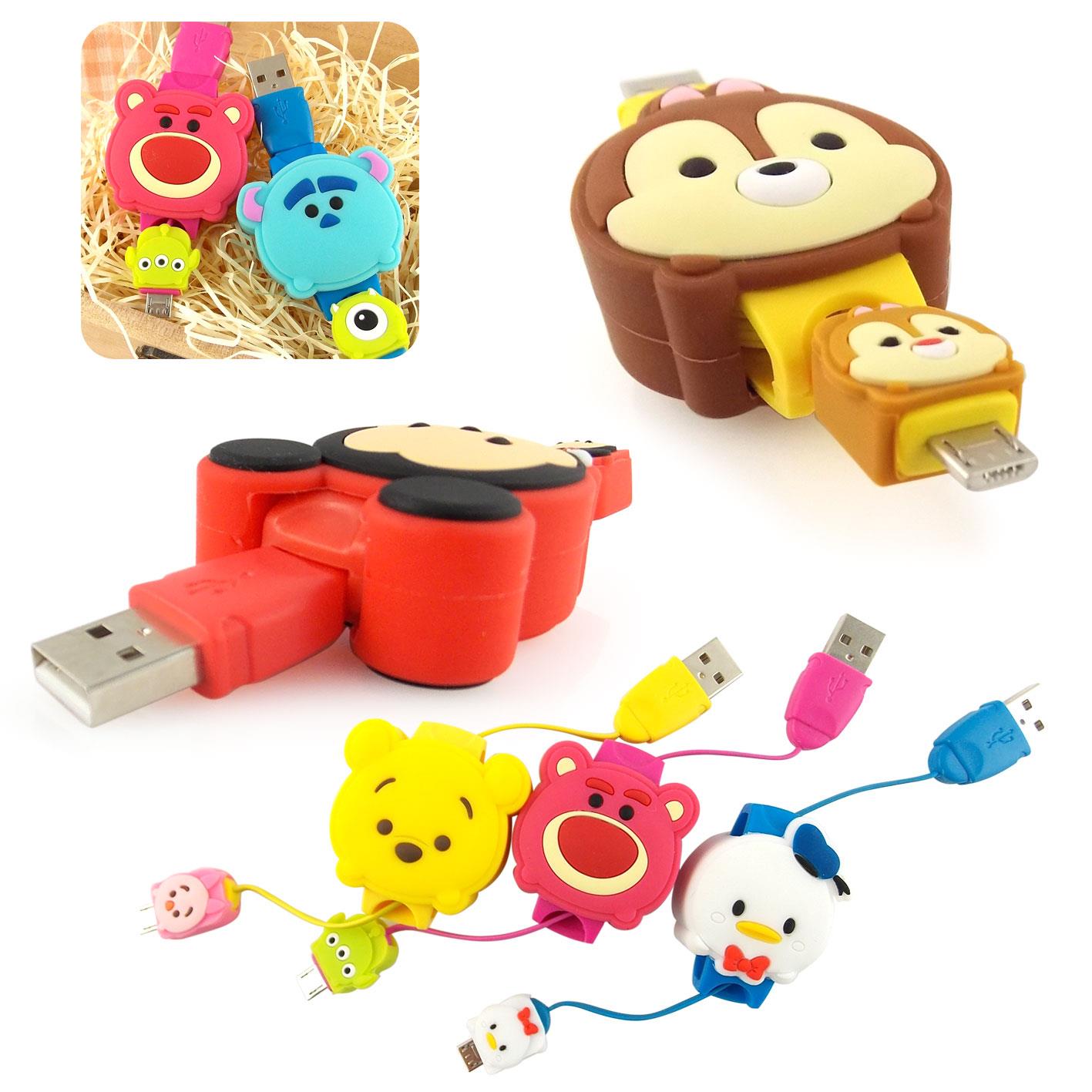 傳輸線 tsumtsum 伸縮線 micro專用【Disney 迪士尼】