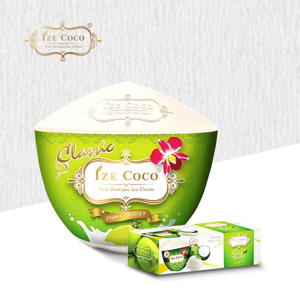【冷凍店取-IZE COCO】椰子冰淇淋3杯組