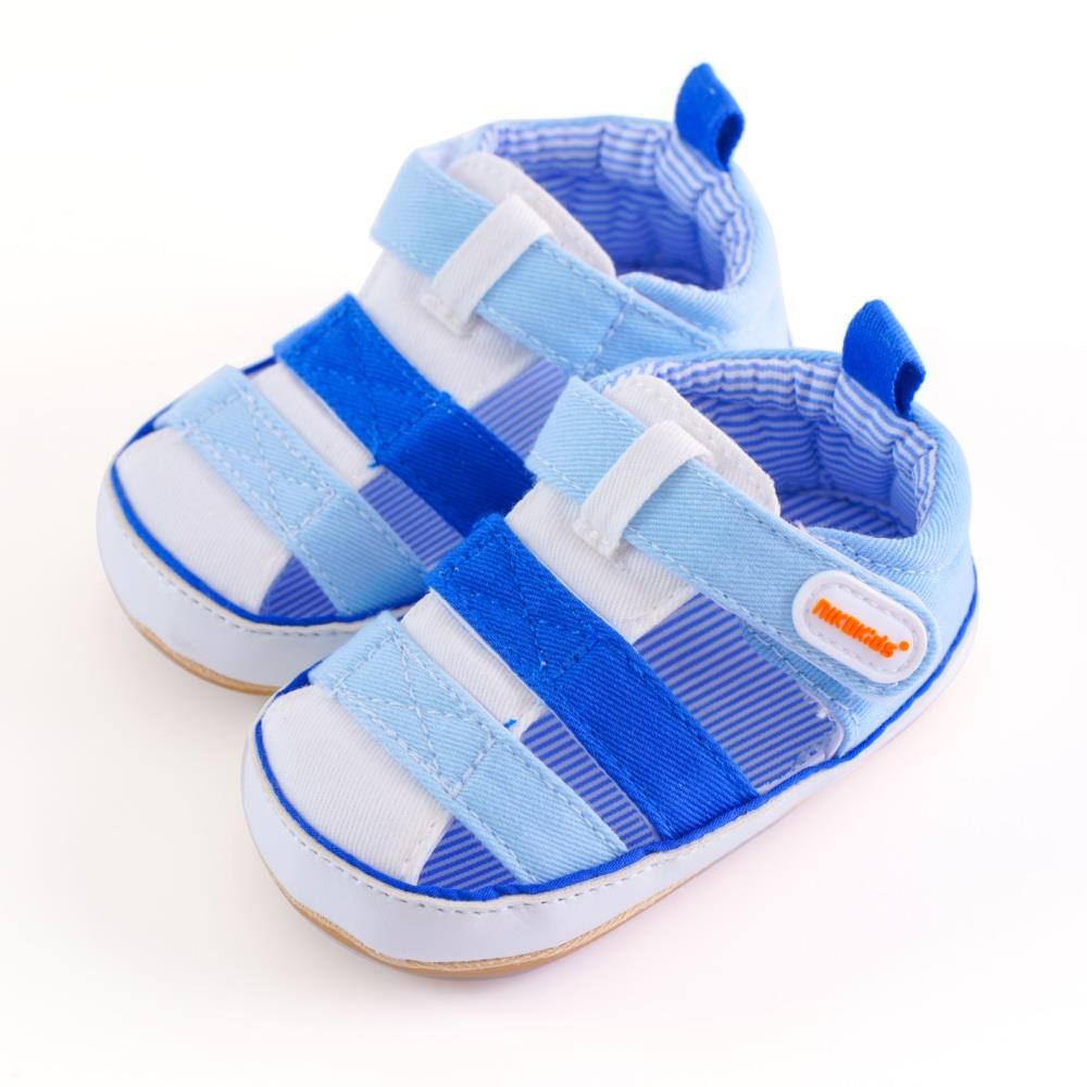 【NikoKids】軟Q底學步鞋(SG565)藍色涼鞋 【柔軟舒適室內室外皆宜】