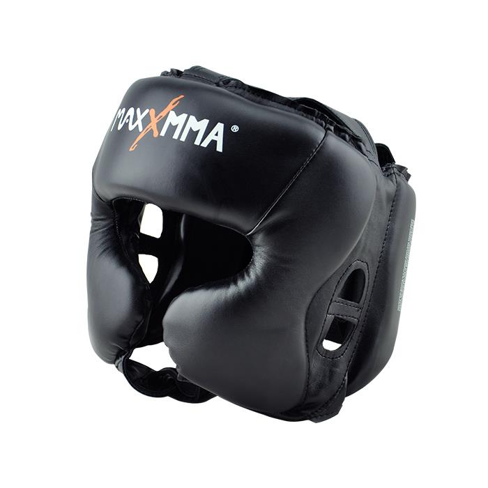 MaxxMMA 半罩式護頭頭盔(黑) /猴臉頭盔/散打/搏擊/MMA/格鬥/拳擊
