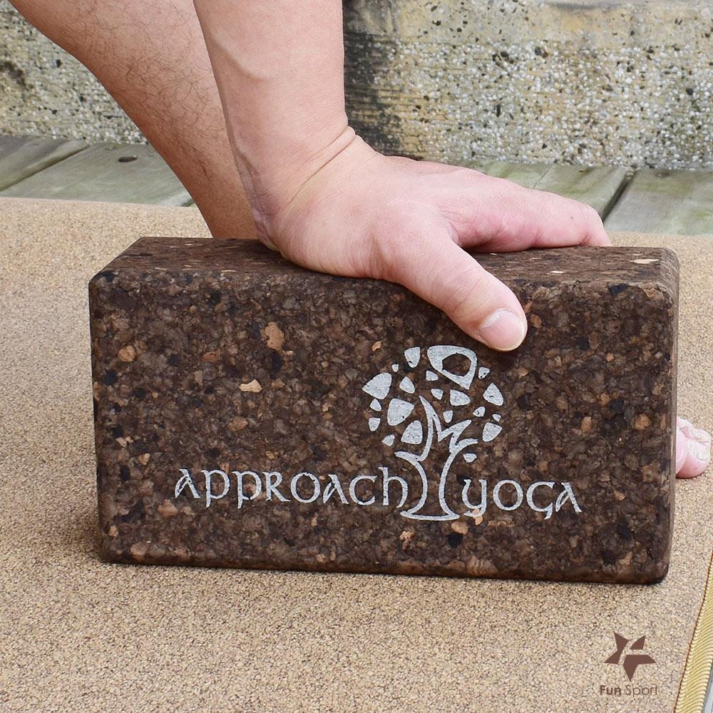碳化葡萄牙軟木瑜珈磚(2入)Approach yoga（瑜伽磚/Yoga brick/Cork Yoga brick）