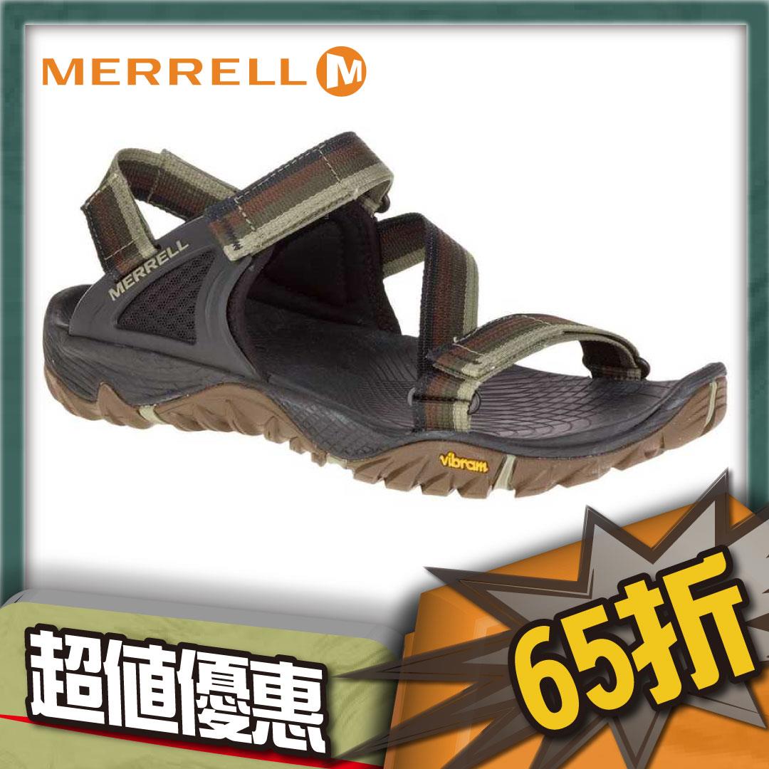 #MERRELL ML37643  男 Z字魔鬼顫涼鞋 綠/棕/黑ALL OUT BLAZE WEB