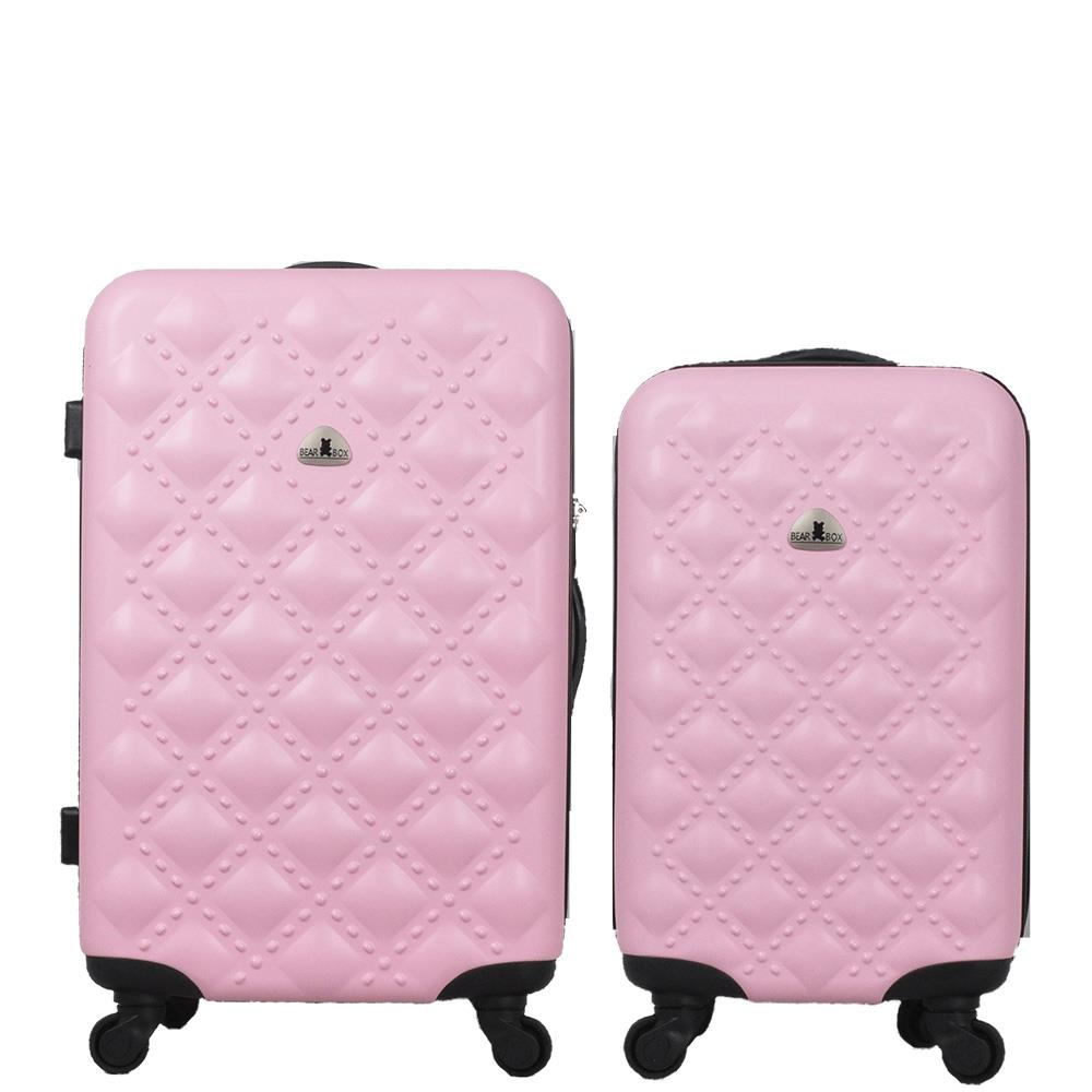 BEAR BOX時尚香奈兒系ABS霧面輕硬殼行李箱 旅行箱登機箱拉桿箱兩件組24+20