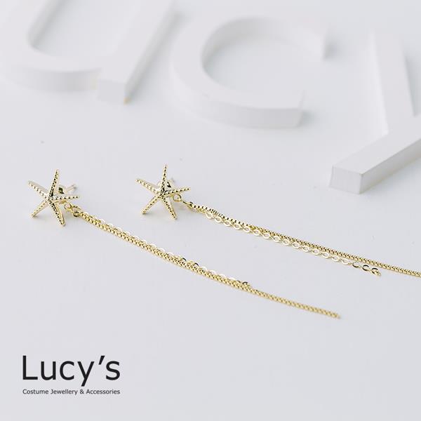 【Lucy’s】海星流蘇前後扣耳環