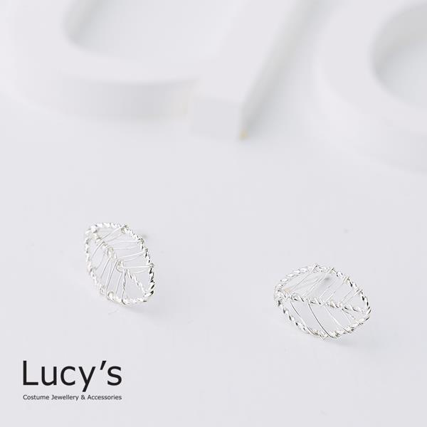 【Lucy’s】925純銀 韓系葉子耳環