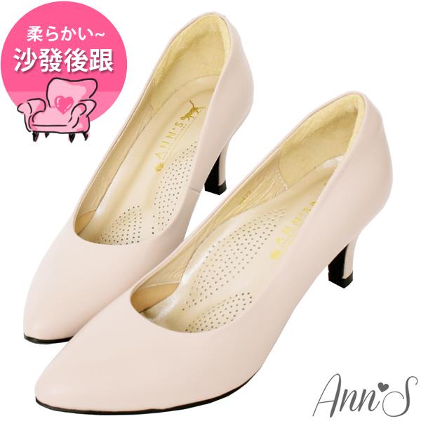 📣結帳最低5折📣Ann’S完美比例六公分尖頭全真皮包鞋6cm-杏