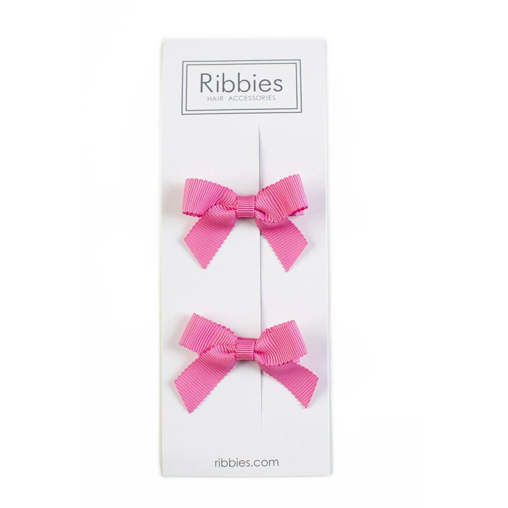 英國Ribbies 經典蝴蝶結2入組-泡泡糖