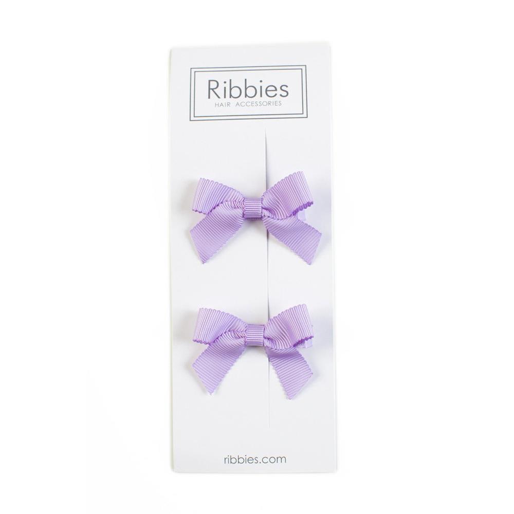 英國Ribbies 經典蝴蝶結2入組-淺紫