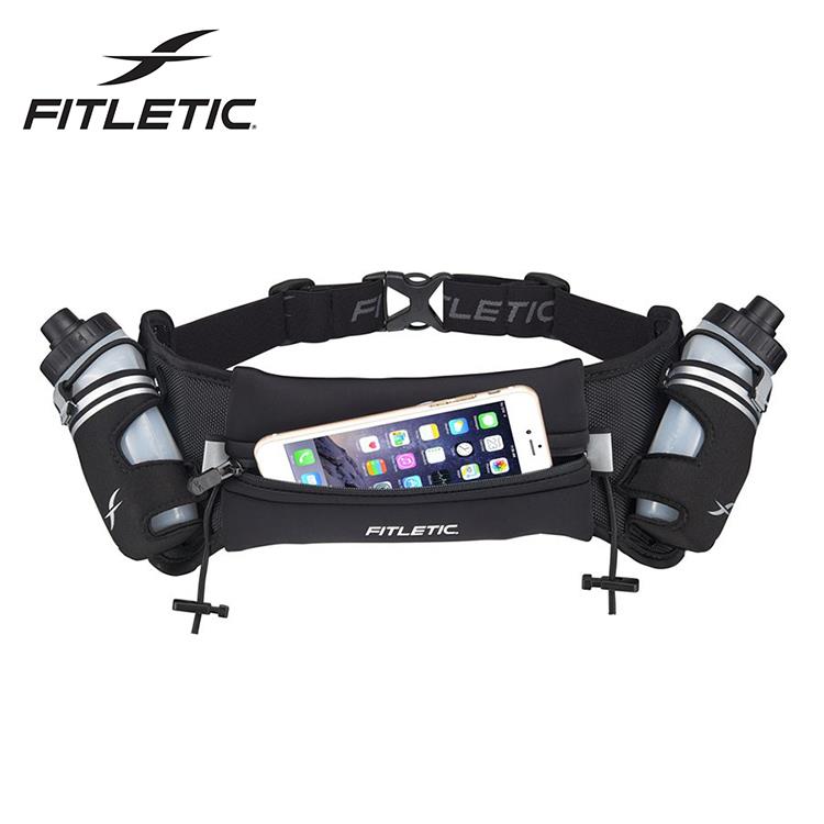 【紅利換購】Fitletic Hydra 16oz Neoprene雙水壺腰包HD08 / 城市綠洲 (腰包、路跑、休閒、輕量、夜光、運動)