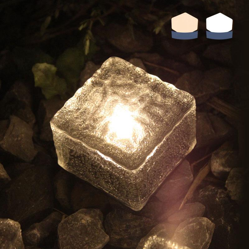 戶外太陽能LED地磚燈 晚上自動亮燈 防水 草坪景觀路燈 庭院裝飾燈 玻璃花園燈 地埋燈【BE0205】《約翰家庭百貨