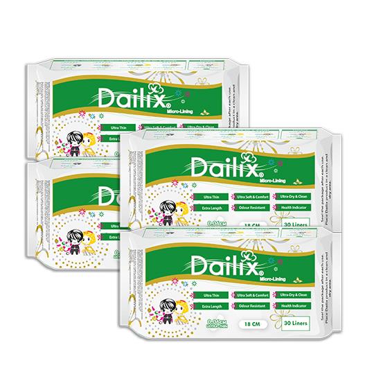 【Dailix】532衛生棉-護墊30片x4包(每日健康檢查乾爽透氣)