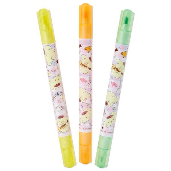(日貨) 布丁狗 日製雙頭螢光筆組-彈吉他3入