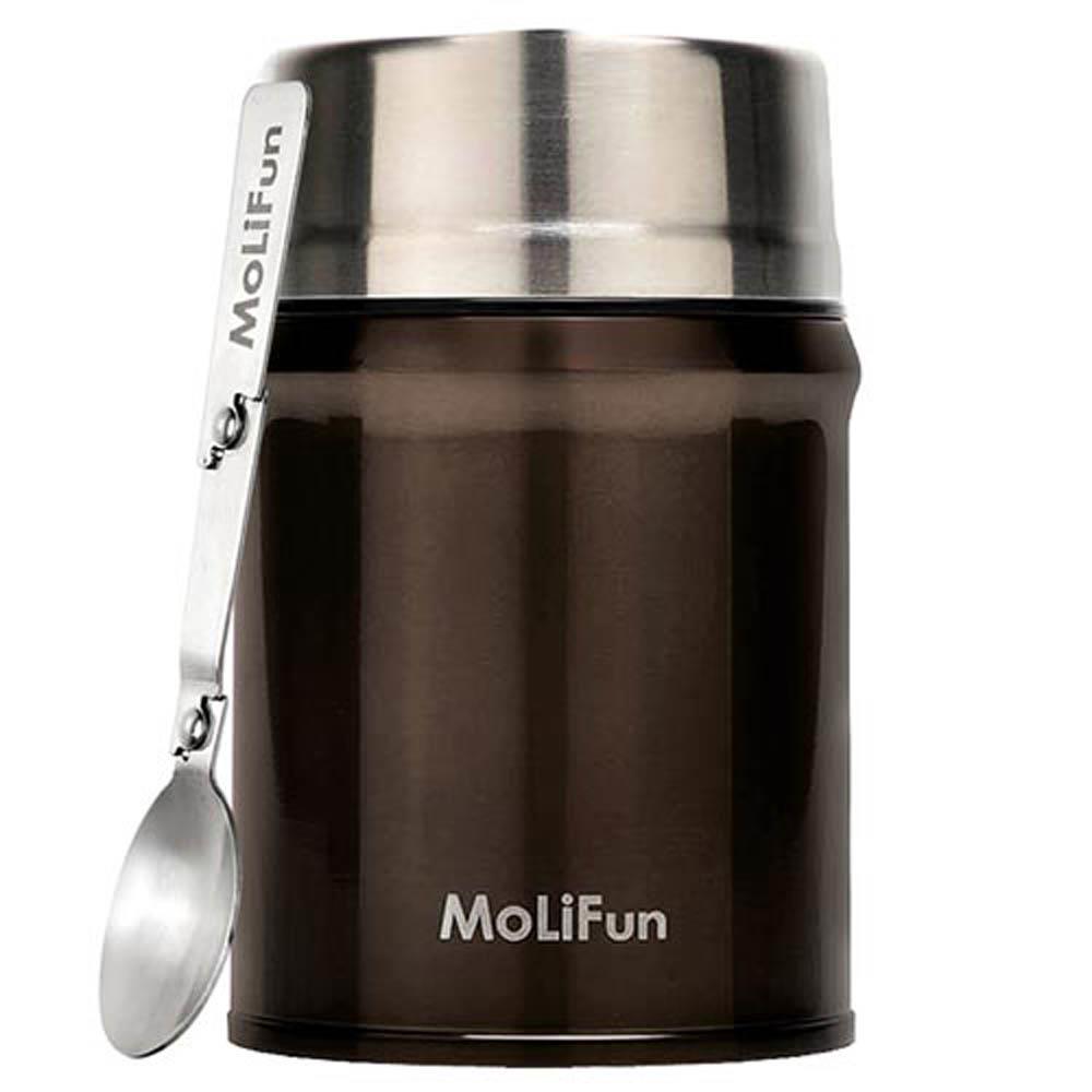 【MoLiFun魔力坊】316不鏽鋼輕量真空保鮮保溫悶燒罐/悶燒杯800ml-摩卡咖MF0800K