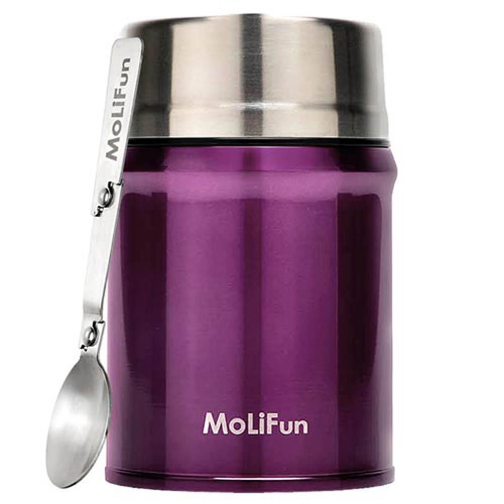 【MoLiFun魔力坊】316不鏽鋼輕量真空保鮮保溫悶燒罐/悶燒杯800ml-水晶紫MF0800V