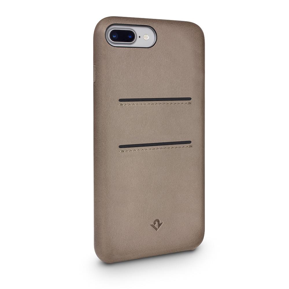 Twelve South Relaxed Leather iPhone 8 Plus / 7 Plus / 6 Plus / 6s Plus 卡夾皮革保護背蓋－灰褐色