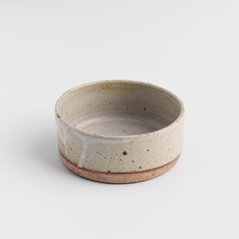 職人 手捻焰燒 12cm 陶瓷淺盤｜灰白｜單品
