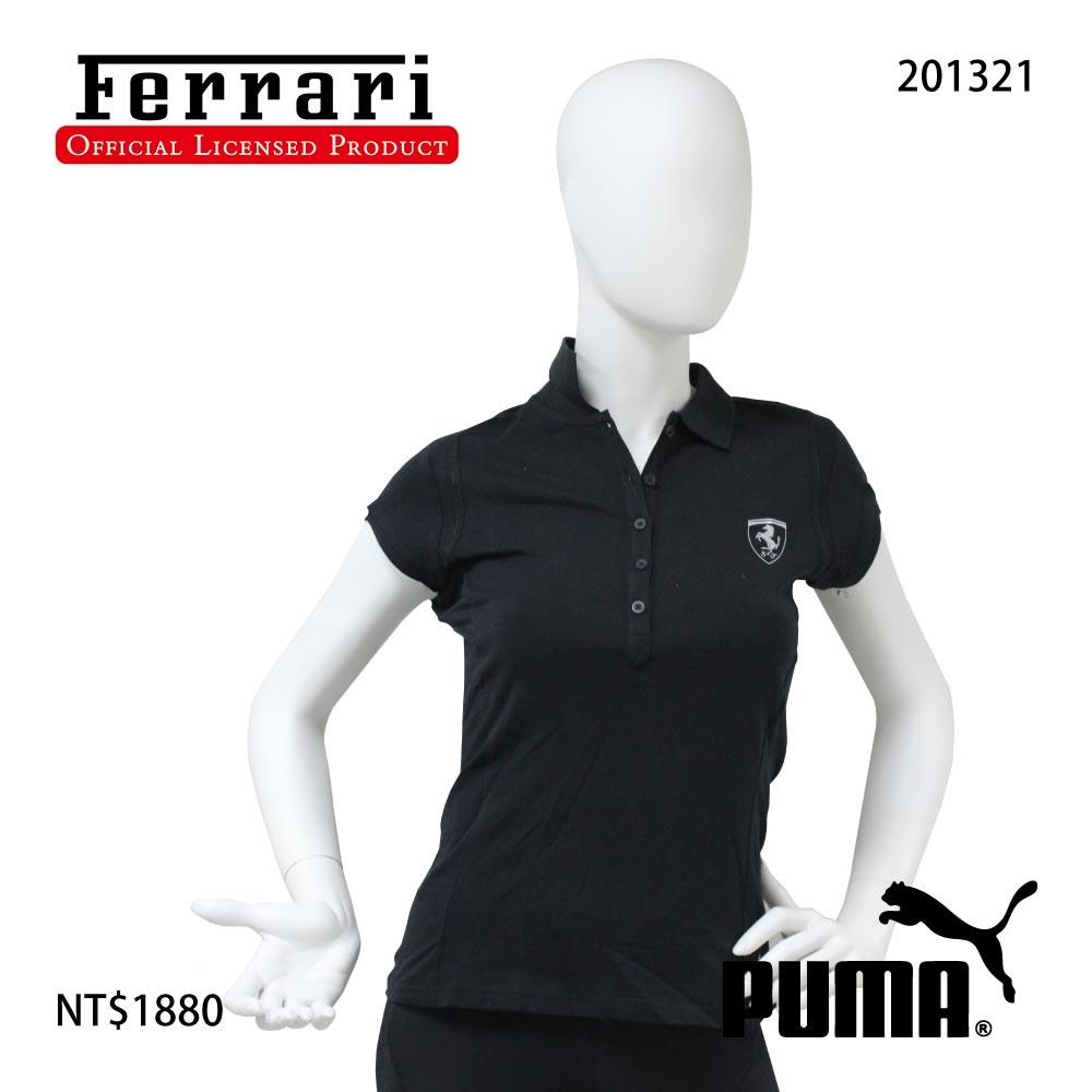 PUMA 聯名款 法拉利 黑色短袖 POLO 女裝