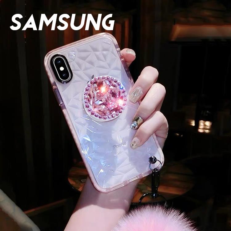 【絕版出清】SAMSUNG S9/S8系列 果凍鑽石紋水鑽氣囊支架手機殼【RCSAM096】