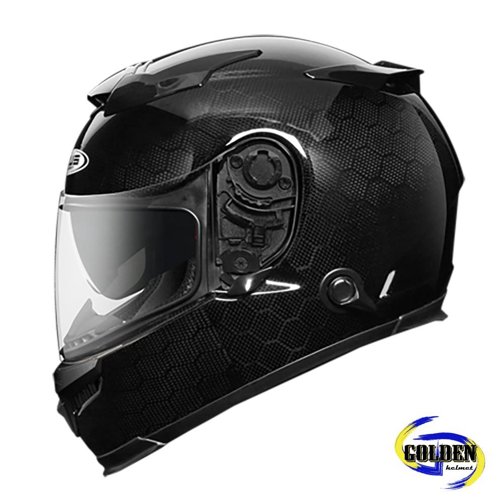 ZEUS 1200H 六角碳纖 全罩安全帽 碳纖維 (內藏墨鏡)