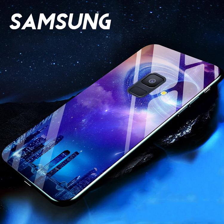 【絕版出清】SAMSUNG S10/S9/NOTE9/A9.2018/A7.2018系列 星空美景系列防刮鋼化玻璃手機殼(十七色)【RCSAM103】