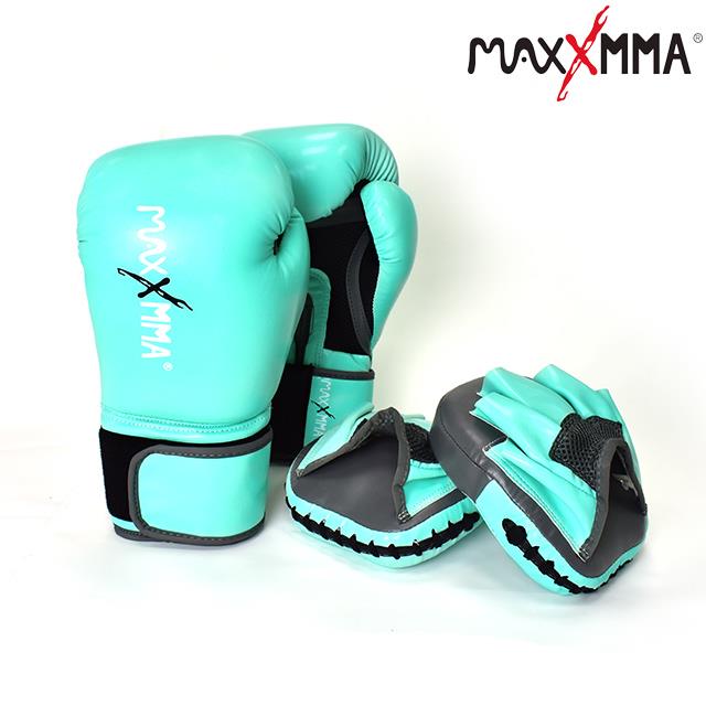 MaxxMMA 經典款拳擊手套手靶組合-薄荷綠