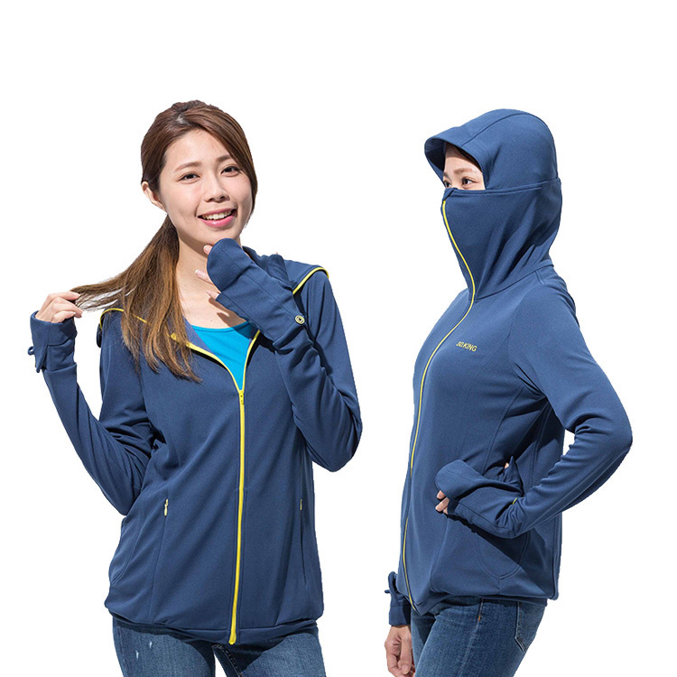 口罩連帽設計結合袖口變手套外層防曬抗uv隔熱涼感纖維吸濕排汗透氣 3d King抗uv防曬變形涼感外套