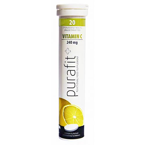 Purafit  柏尹芙發泡錠 檸檬風味-健康維他命C發泡錠【可溫飲】 20錠 (PR001)