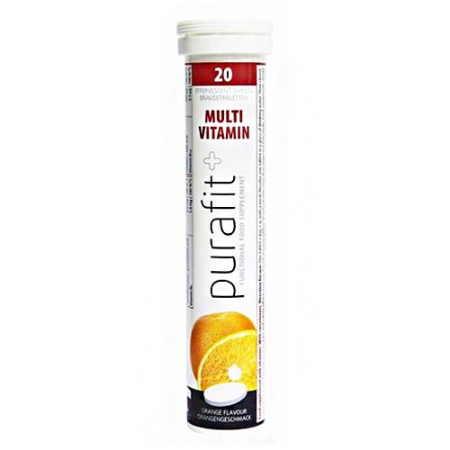 Purafit  柏尹芙發泡錠 柳橙風味-綜合維他命發泡錠【可溫飲】 20錠 (PR002)