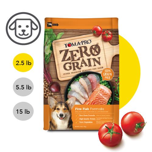 【優格】零穀系列-0% 零穀 5 種魚 全齡犬用晶亮護毛配方 2.5磅 (1.13公斤)(狗飼料)