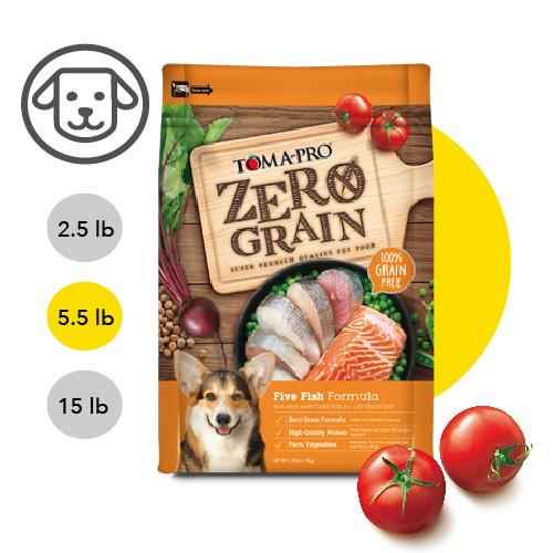 【優格】零穀系列-0% 零穀 5 種魚 全齡犬用晶亮護毛配方 5.5磅 (2.5公斤)(狗飼料)