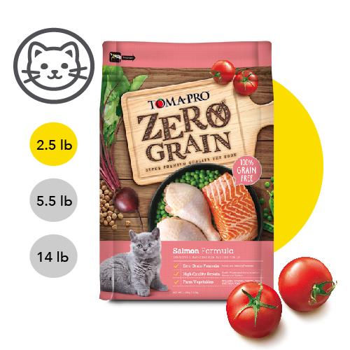 【優格】零穀系列-0%零穀鮭魚(全年齡貓用敏感配方) 2.5磅(1.13公斤)(貓飼料)