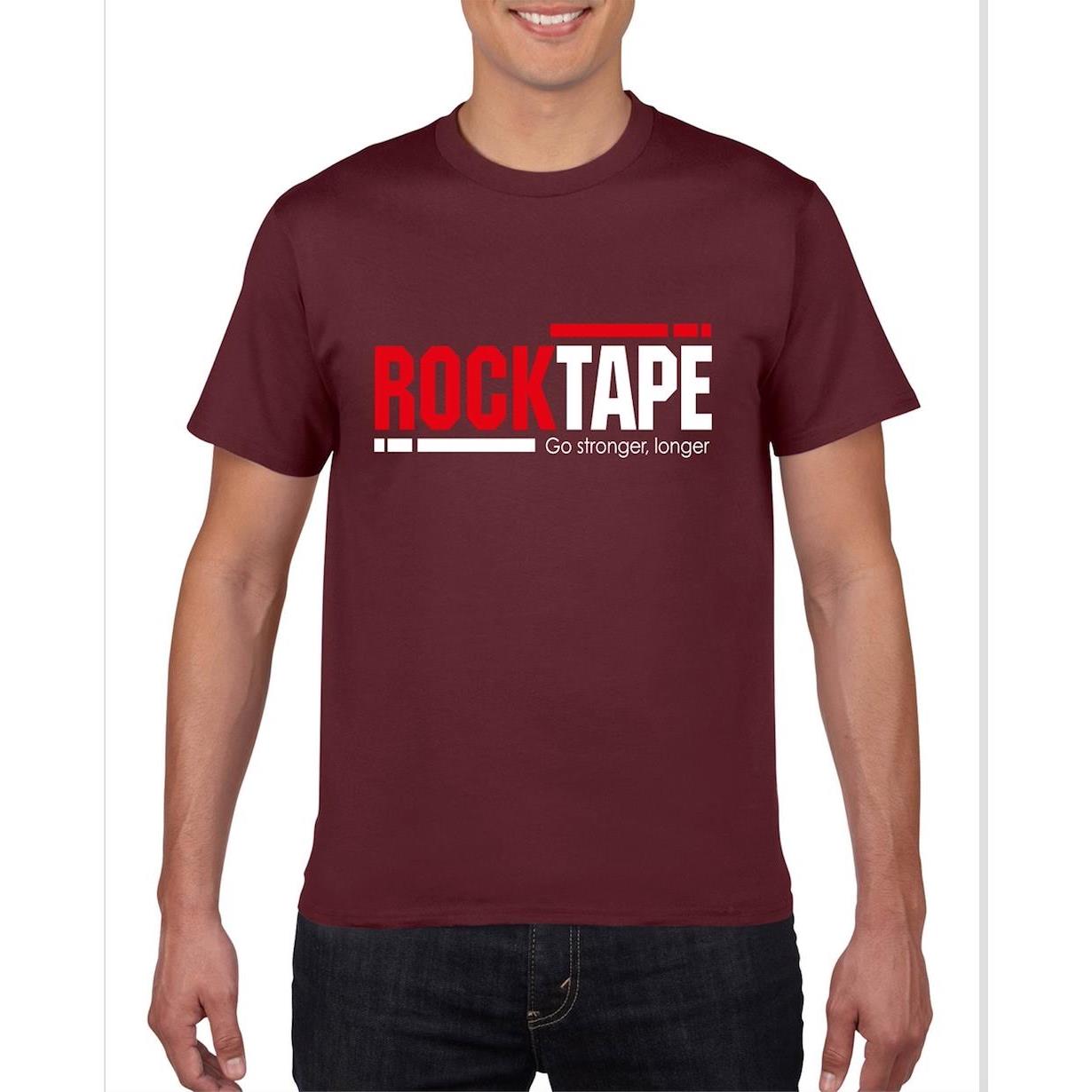 ROCKTAPE純棉短袖T - 棗紅色