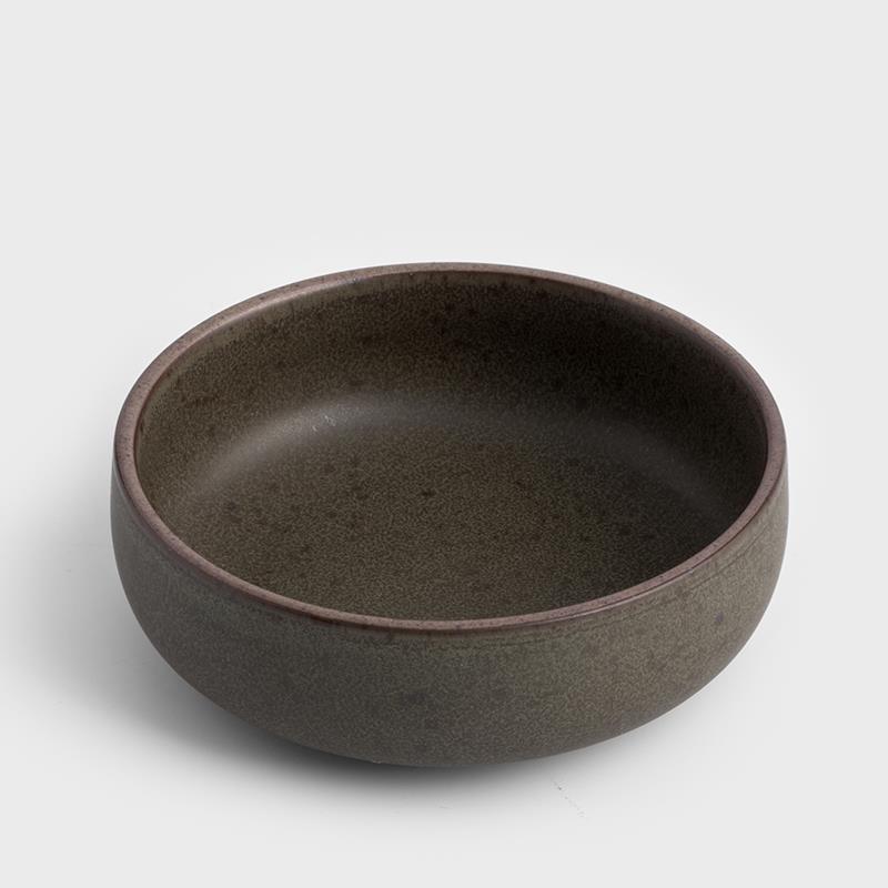 日式 柴燒手作 10cm 陶瓷小碟｜軍綠｜單品