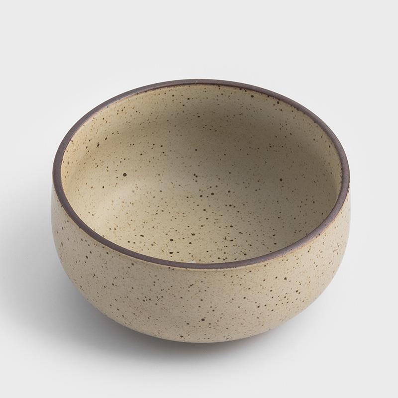 日式 柴燒手作 10cm 陶瓷小碟｜米黃｜單品