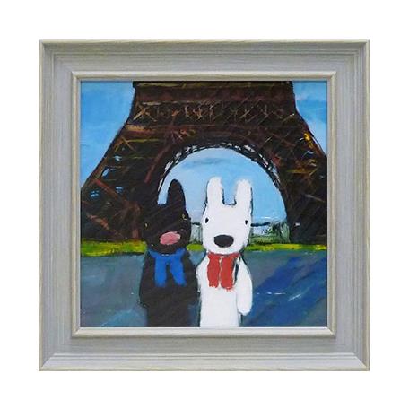 《麗莎和卡斯柏》中型含框複製畫-巴黎鐵塔