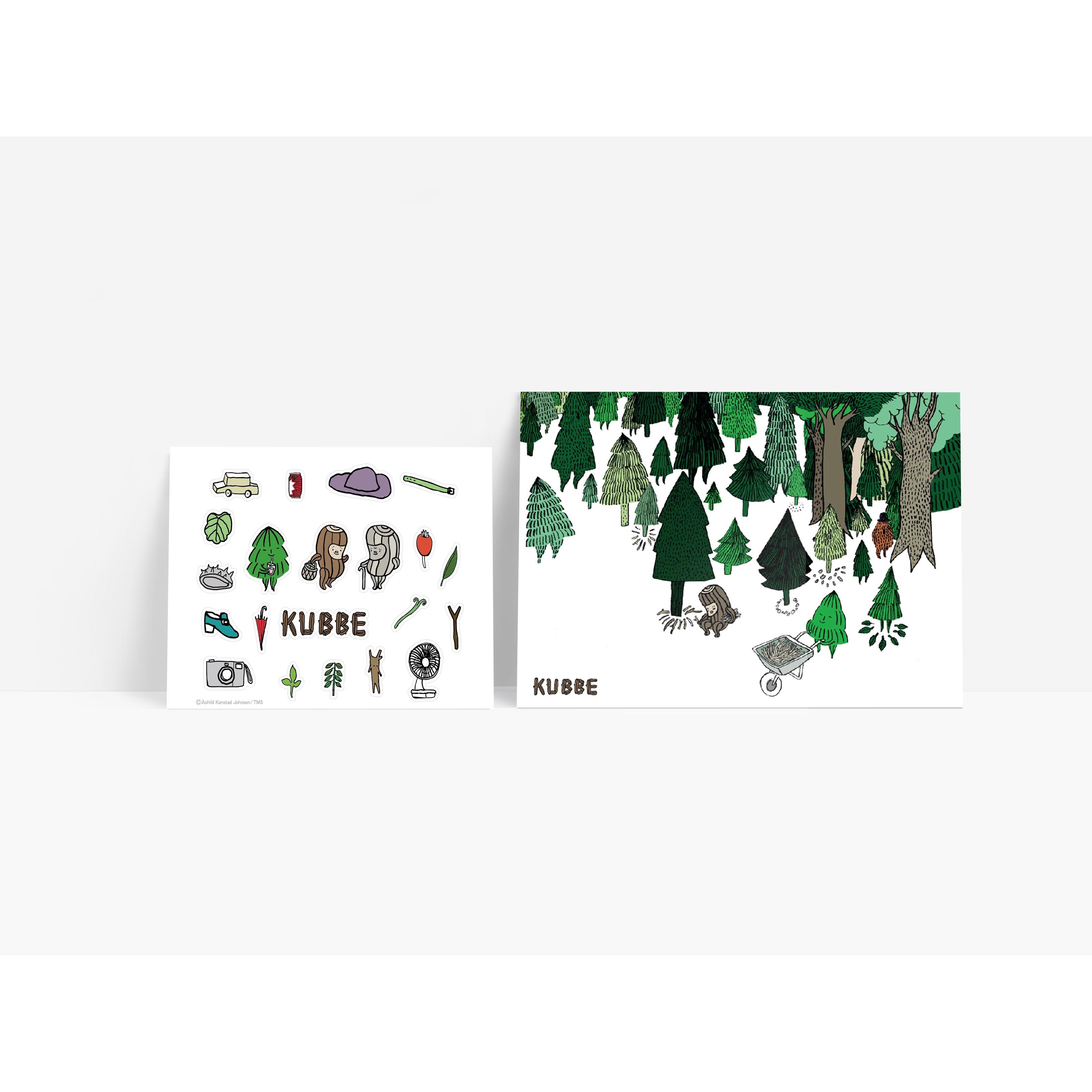 《酷比KUBBE》明信片貼紙組-森林採集
