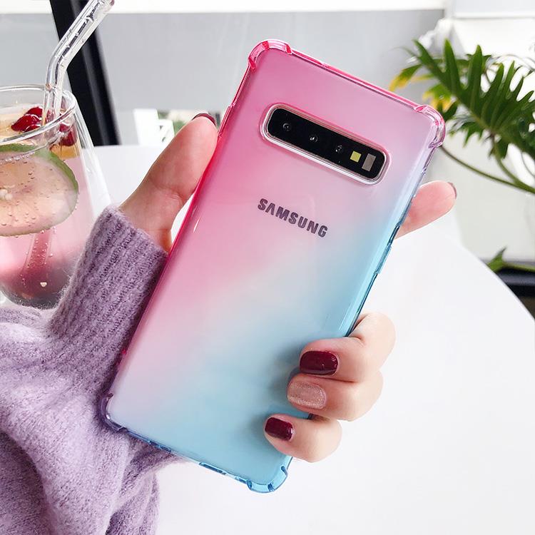 SAMSUNG S21/S21 PLUS/S21 ULTRA/S20 FE/NOTE20/NOTE20 ULTRA/S20/NOTE10 LITE/NOTE10/S10/S10E/NOTE9/NOTE8/A20/A50/A70/S9/S8系列 雙色漸變四角加固防摔手機殼(六色)【RCSAM113】