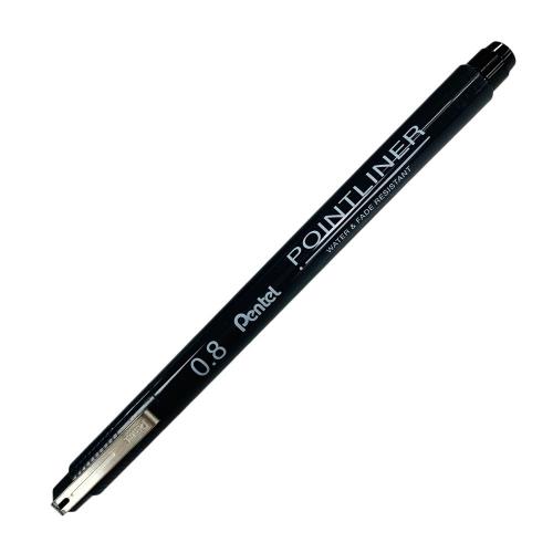 飛龍Pentel 0.8代針筆-黑 S20P-8