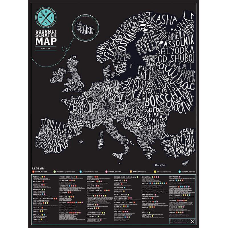 【Luckies】我的地圖刮刮樂 歐洲地圖篇 美食版